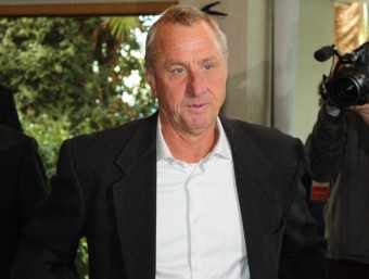 Cruyff Johan Cruyff, a la seva arribada (Pol Bertran)